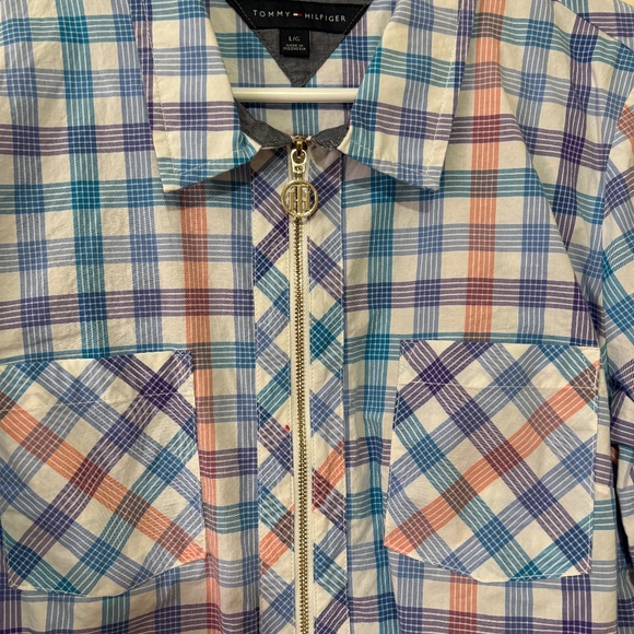 Tommy Hilfiger Plaid Zip Top - Picture 3 of 3